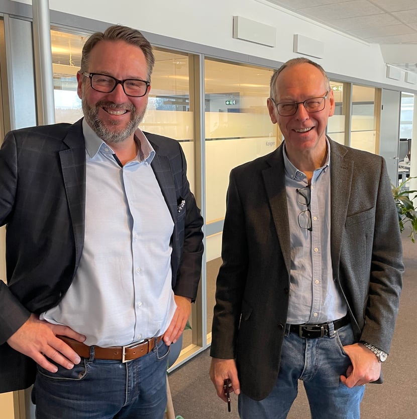 Rolf Haavik i Habberstad og Christian Butenschøn i Iconfirm.