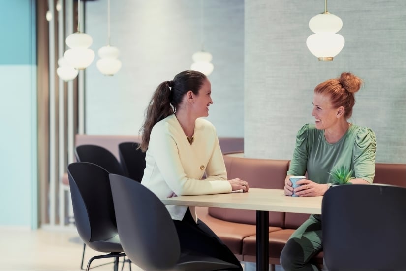 Ingvild og Cathrine i dialog Ingvild og Cathrine i dialog