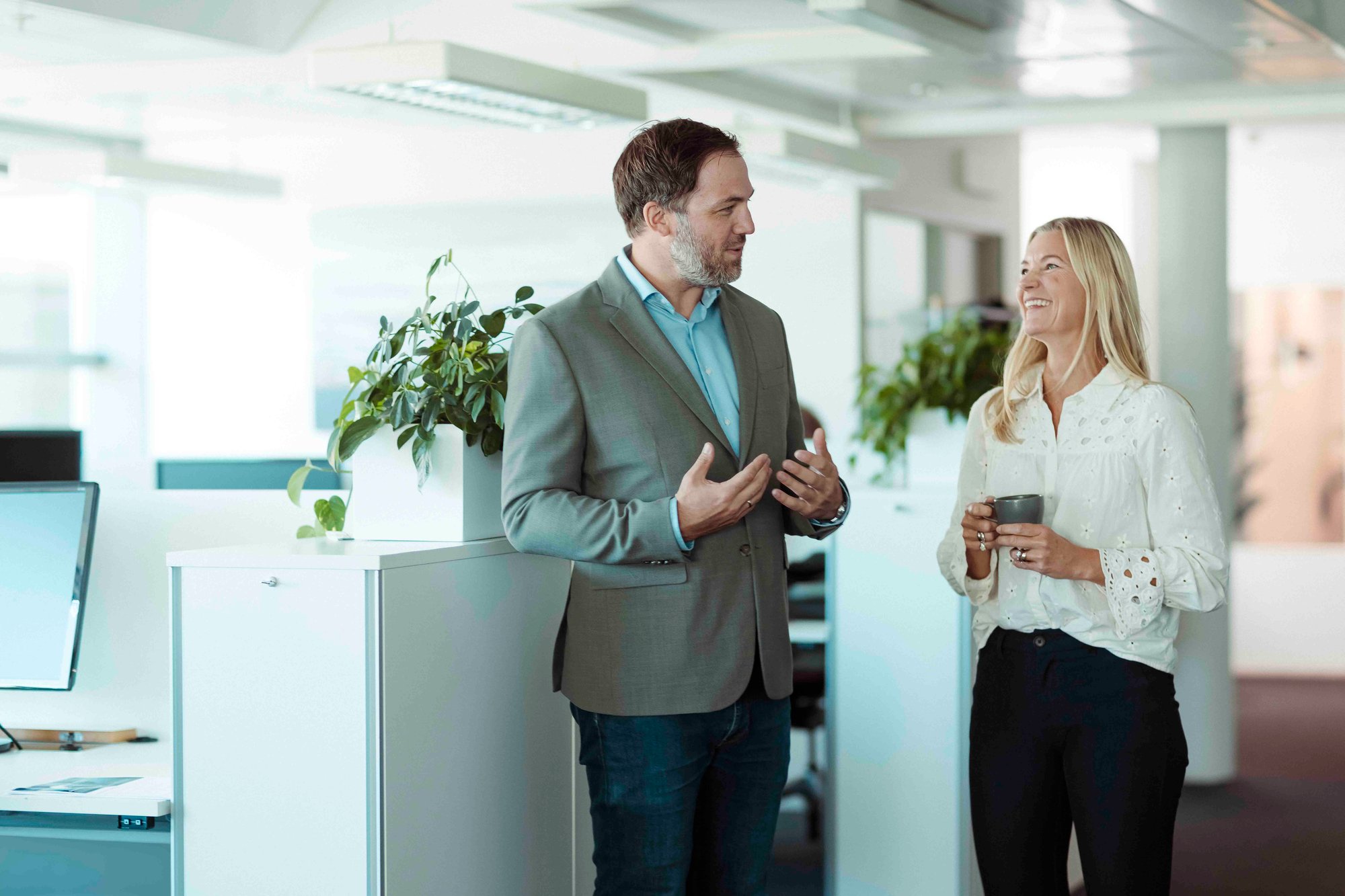 Vegard og Helle i dialog